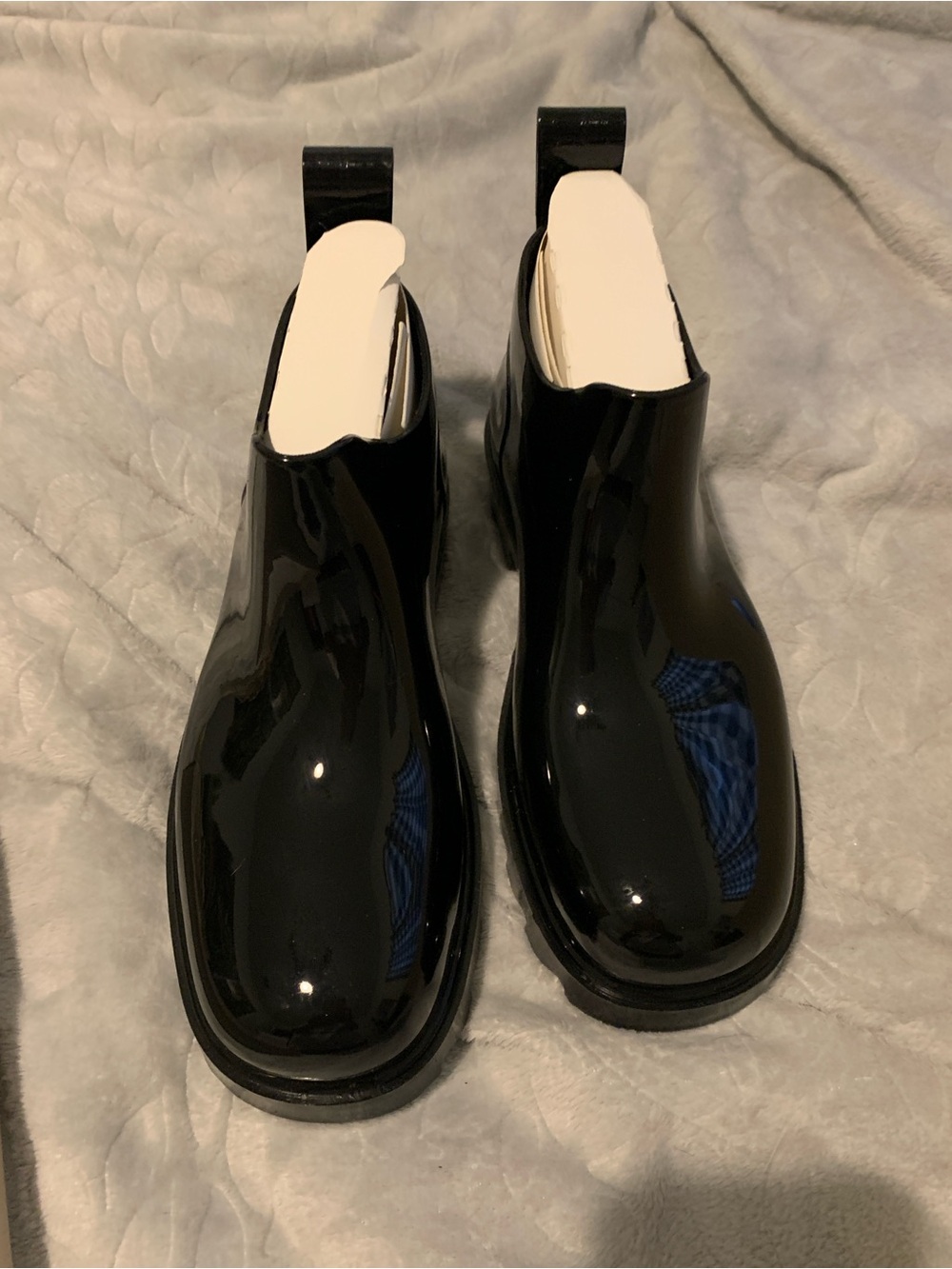 On 34th Black Gloss bootie NWT